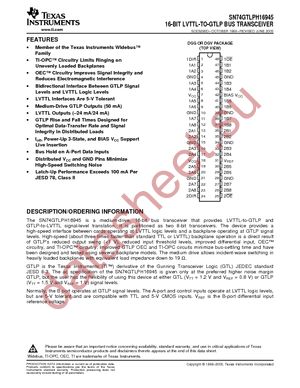 74GTLPH16945VRE4 datasheet  